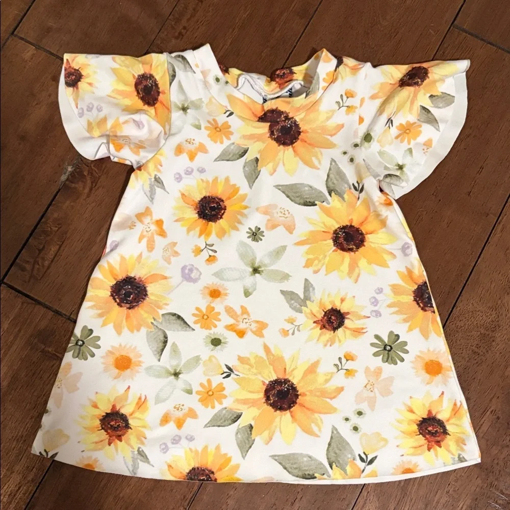 Sunflower Delight Kids Dress